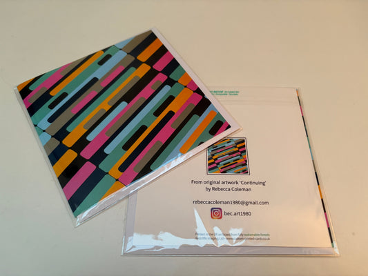 Continuing - Greeting card